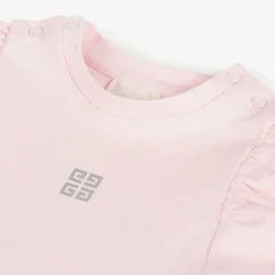 Givenchy Girls Pink Cotton Tiered Dress Sale