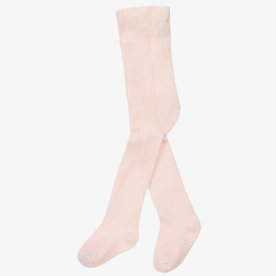Tartine et Chocolat Girls Pink Cotton Tights Clearance