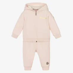 Moncler Enfant Girls Pink Cotton Tracksuit Online