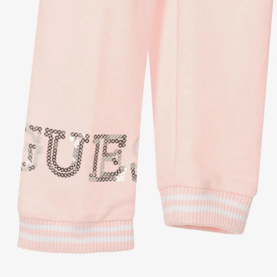 Guess Girls Pink Cotton Tracksuit Outlet