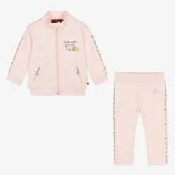 AIGNER Girls Pink Cotton Tracksuit Hot