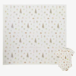 Atelier Choux Paris Girls Pink Cotton Treats Babysuit Gift Set Discount