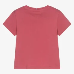 Tommy Hilfiger Girls Pink Cotton T-Shirt New