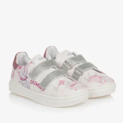 Monnalisa Girls Pink Disney Velcro Trainers