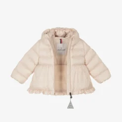Moncler Enfant Girls Pink Down Padded Odile Coat Best