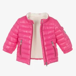 Moncler Enfant Girls Pink Down Padded Paulas Jacket New