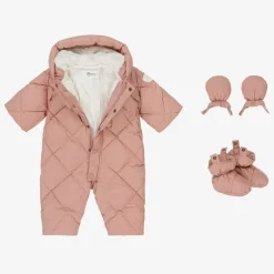 Bonpoint Girls Pink Down Padded Snowsuit Sale