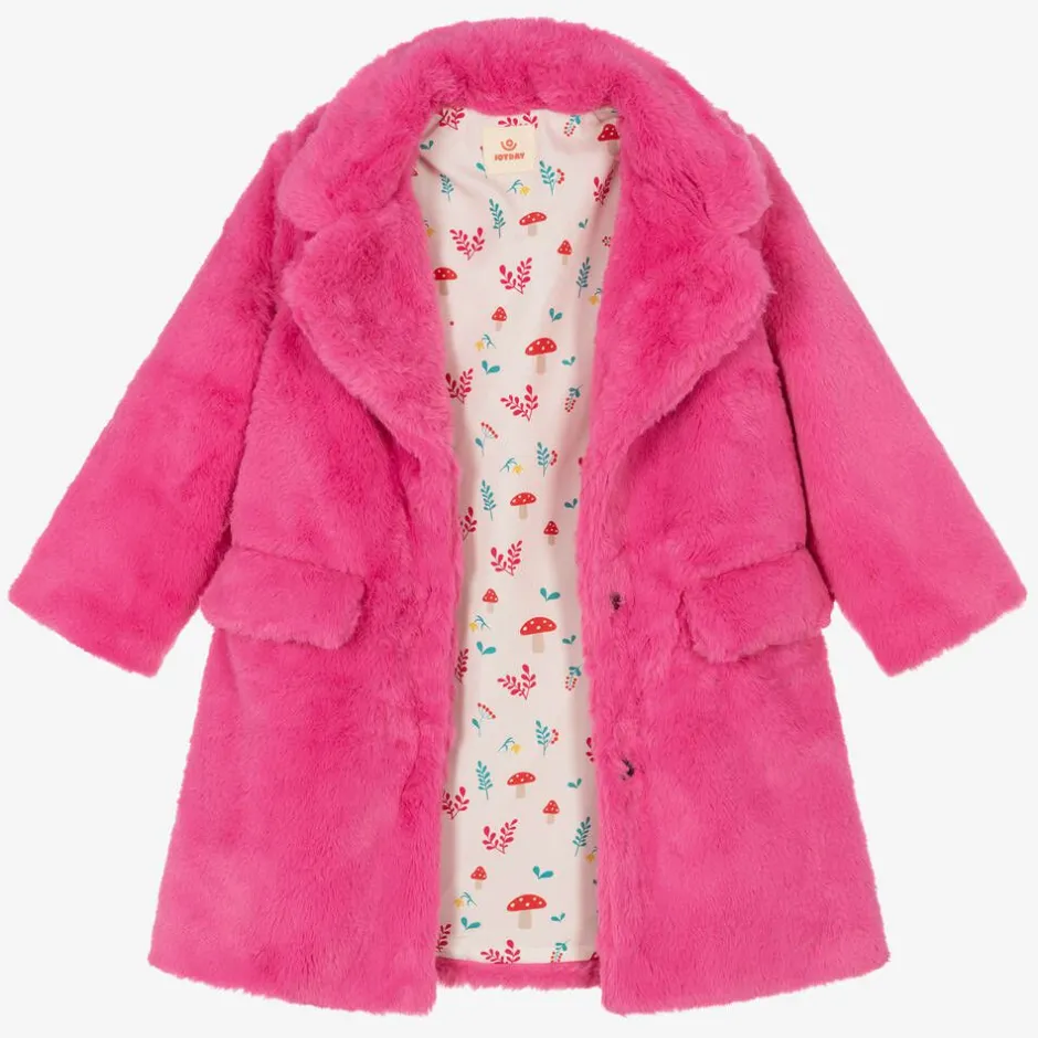 Joyday Girls Pink Faux Fur Coat Sale