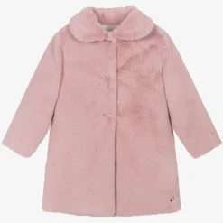 Paz Rodríguez Girls Pink Faux Fur Coat Outlet