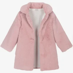 Paz Rodríguez Girls Pink Faux Fur Coat Outlet