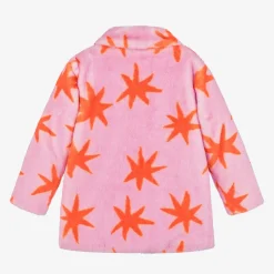Stella McCartney Kids Girls Pink Faux Fur Cosmic Stars Coat Best