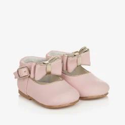 Sevva Girls Pink Faux Leather Bow Shoes Best