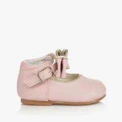 Sevva Girls Pink Faux Leather Bow Shoes Best