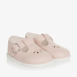 Early Days Girls Pink Faux Leather T-Bar Shoes Sale