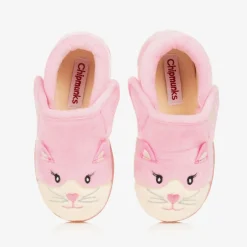 Chipmunks Girls Pink Fleece Cat Slippers Online