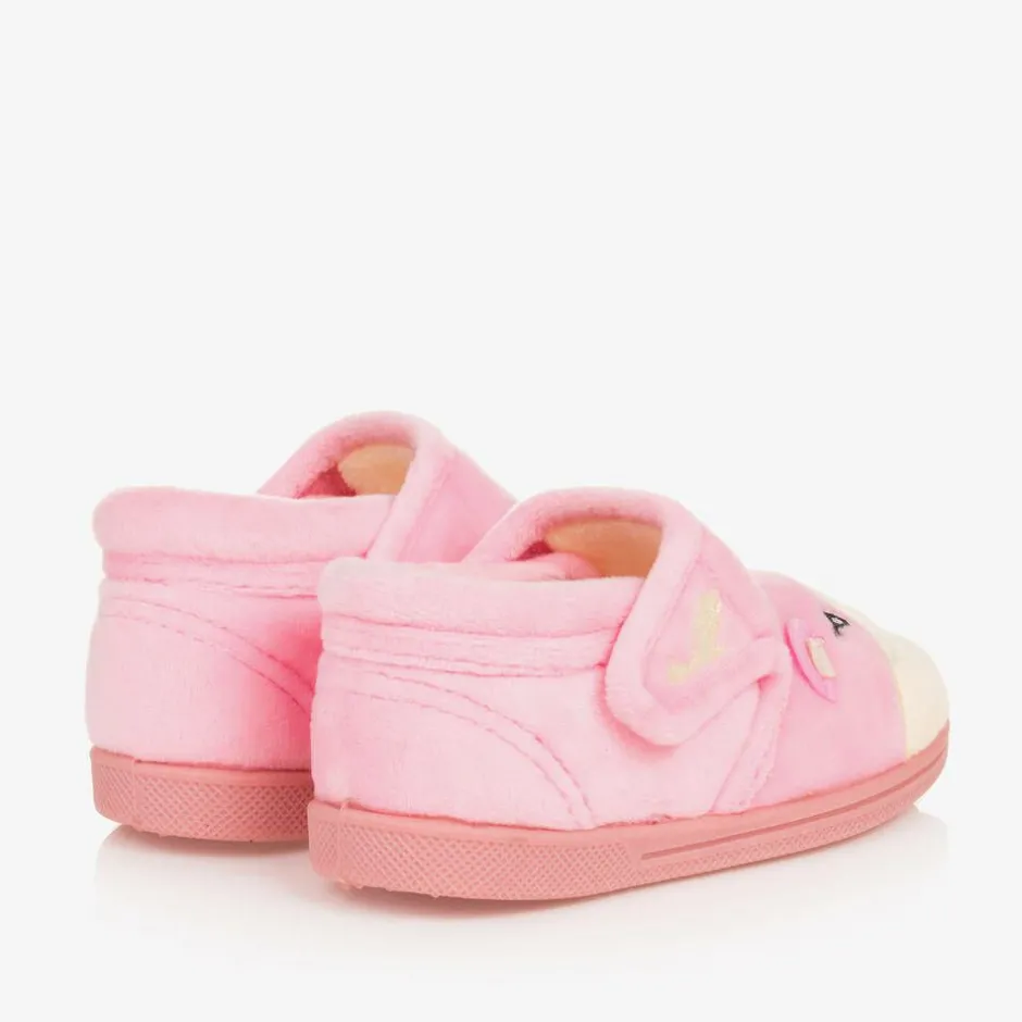 Chipmunks Girls Pink Fleece Cat Slippers Online