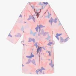 Playshoes Girls Pink Fleece Dressing Gown New