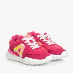 Agatha Ruiz de la Prada Girls Pink Fleece Trainers Outlet