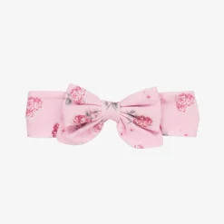 Monnalisa Girls Pink Floral Cotton Headband Best