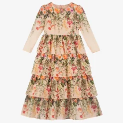 Marlo Kids Girls Pink Floral Cotton Dress Discount