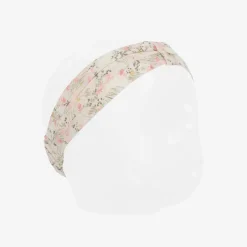 Tartine et Chocolat Girls Pink Floral Cotton Headband Outlet