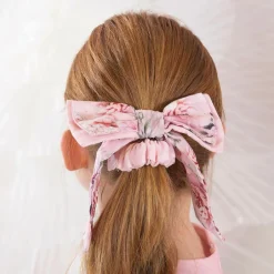 Patachou Girls Pink Floral Hair Bow Elastic Hot
