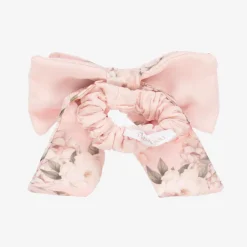 Patachou Girls Pink Floral Hair Bow Elastic Hot