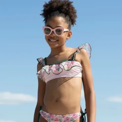 Nessi Byrd Girls Pink Floral Lace Frill Bikini (UV50) Online