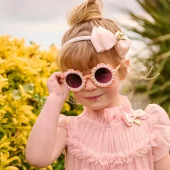 Angels Face Girls Pink Floral Pearl Sunglasses Hot