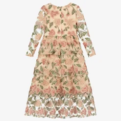 Marlo Kids Girls Pink Floral Sequin Dress Hot