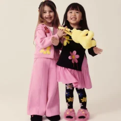 Monnalisa Girls Pink Flower Print Tracksuit Online