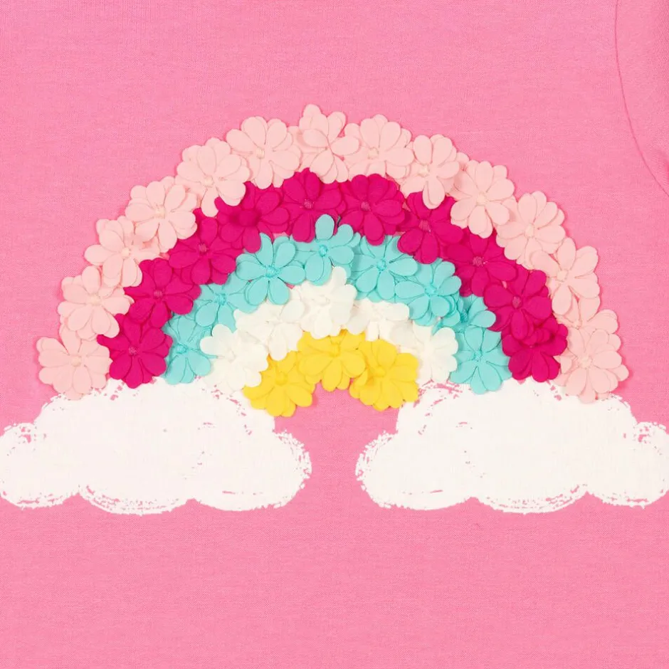 Hatley Girls Pink Flower Rainbow Cotton Dress Best