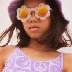 Molo Girls Pink Flower Sunglasses (UVA/UVB) LilacPink Discount