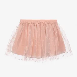 Mayoral Girls Pink Flower Tulle Skirt Hot