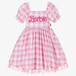 Rock Your Baby Girls Pink Gingham Barbie Dress