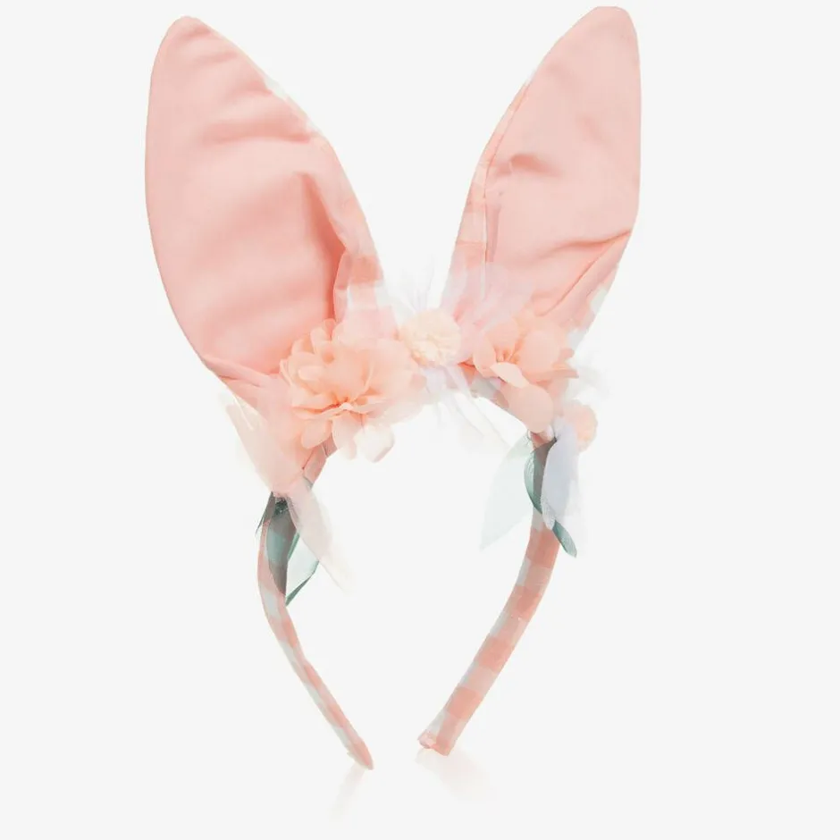 Meri Meri Girls Pink Gingham Bunny Ears Online