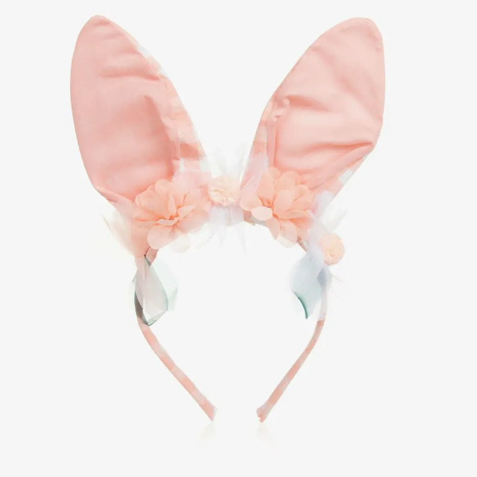 Meri Meri Girls Pink Gingham Bunny Ears Online
