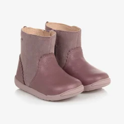 Geox Girls Pink Glittery Leather Boots