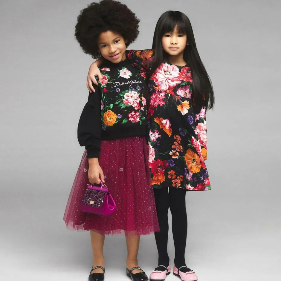 Dolce amp; Gabbana Girls Pink Glittery Tulle & Silk Skirt Sale