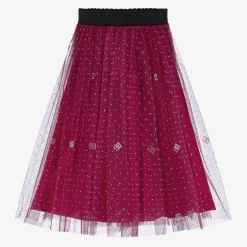 Dolce amp; Gabbana Girls Pink Glittery Tulle & Silk Skirt Sale