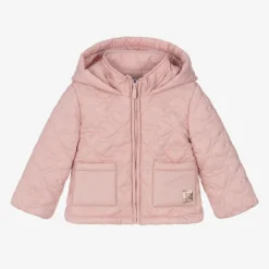 Mayoral Girls Pink Hearts Quilted Jacket Online