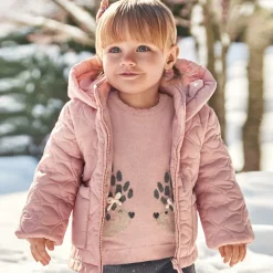 Mayoral Girls Pink Hearts Quilted Jacket Online