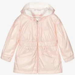 Moncler Enfant Girls Pink Hooded Coat