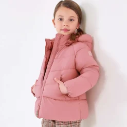 Mayoral Girls Pink Hooded Puffer Coat New
