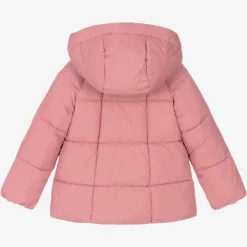 Mayoral Girls Pink Hooded Puffer Coat New