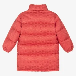 Gucci Girls Pink Hooded Puffer Coat Discount