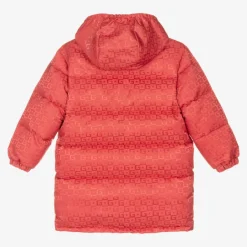 Gucci Girls Pink Hooded Puffer Coat Discount