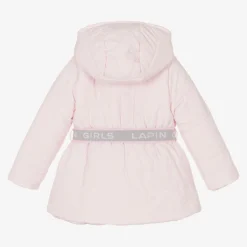 Lapin House Girls Pink Hooded Puffer Coat Hot