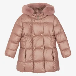 Mayoral Girls Pink Hooded Puffer Coat Discount