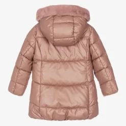 Mayoral Girls Pink Hooded Puffer Coat Discount